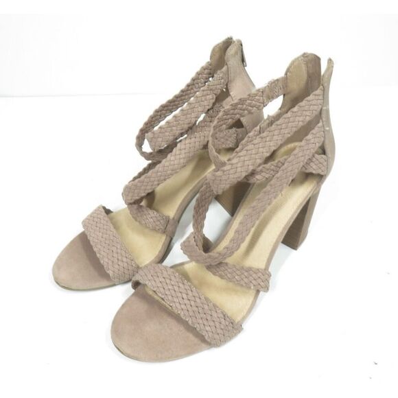 Vintage 7 Eight OLIVIA Lavender Braided Strappy Block Heel Sandals Women Size 10 - Picture 3 of 8